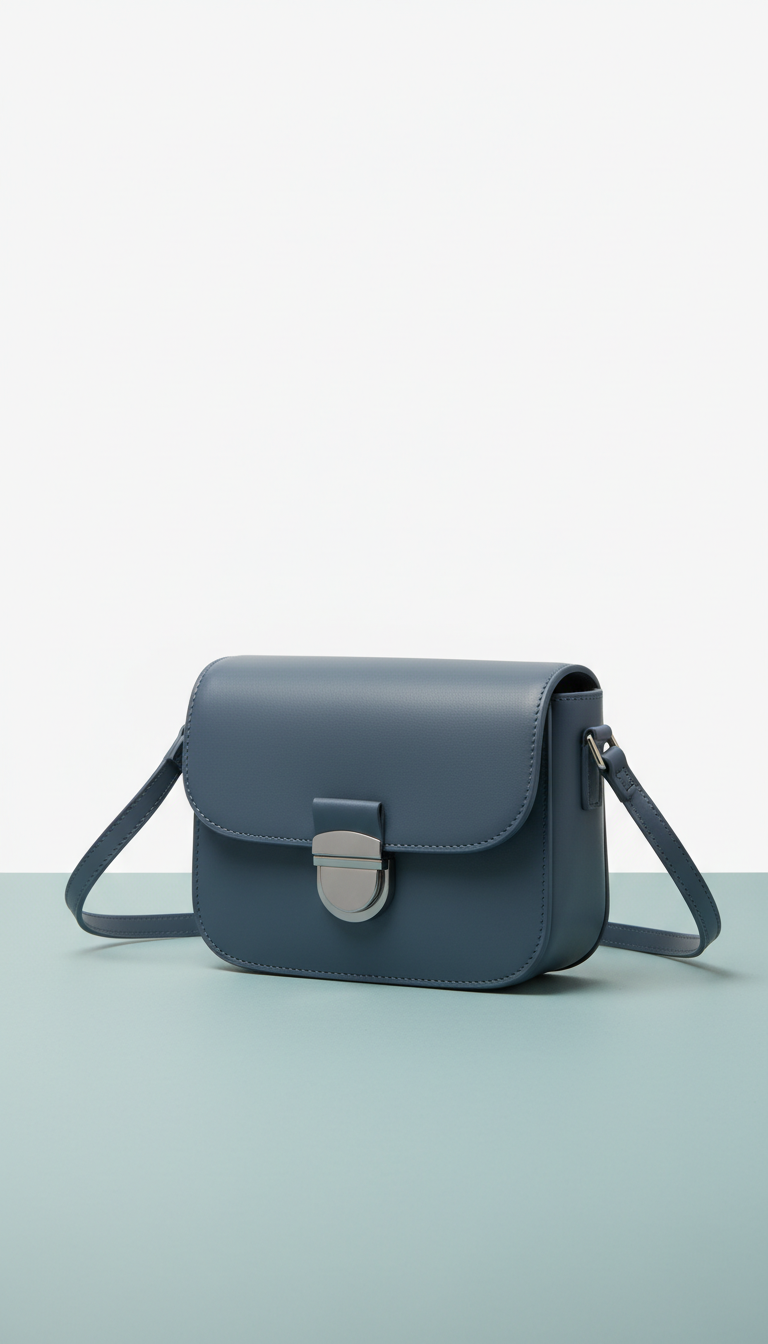 Bolso bandolera azul pizarra compacto